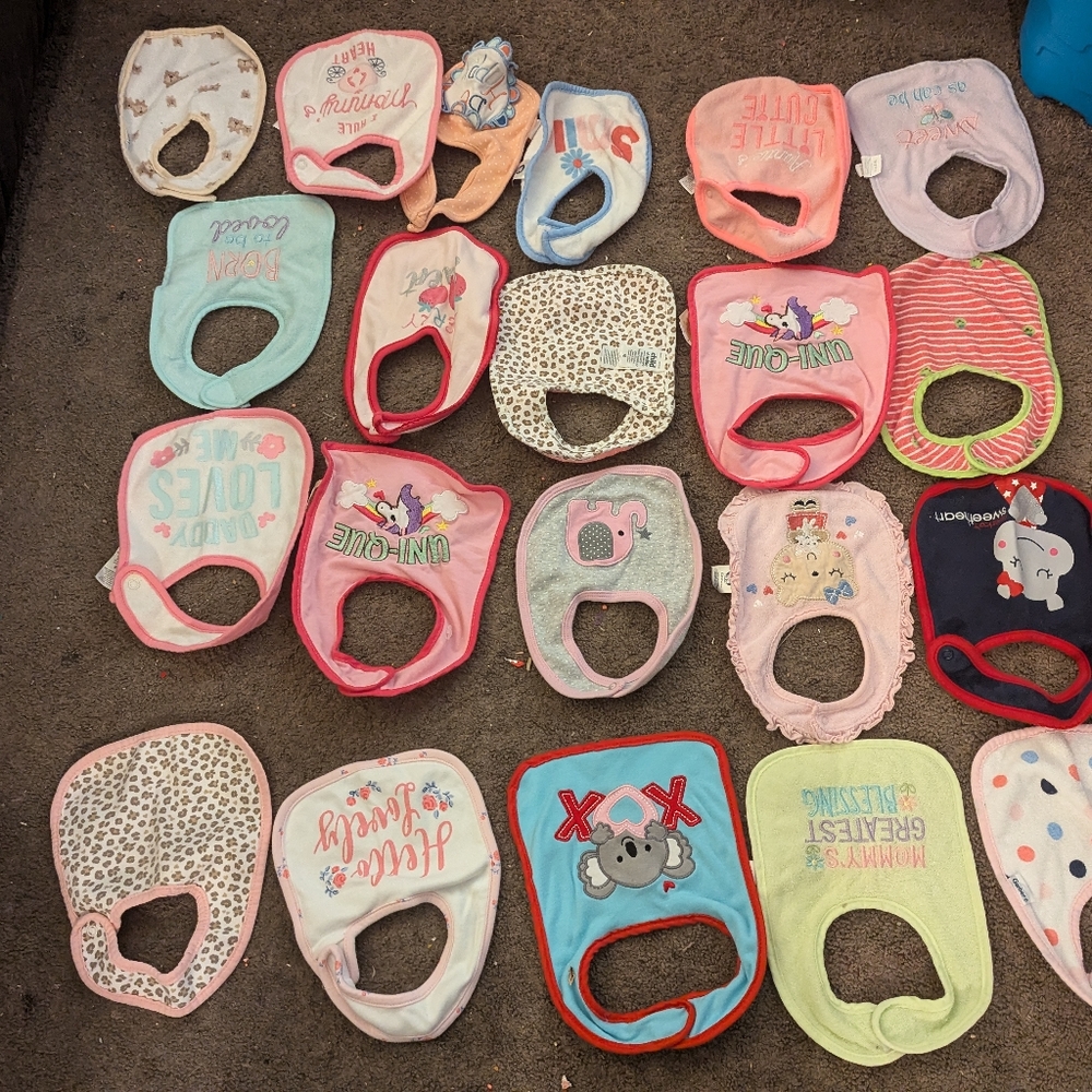 Baby girl bibs
